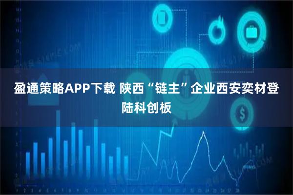 盈通策略APP下载 陕西“链主”企业西安奕材登陆科创板